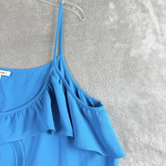 Banana Republic Tank Top Womens Large Blue Spaghetti Strap Sleeveless Blouse - Picture 7 of 14
